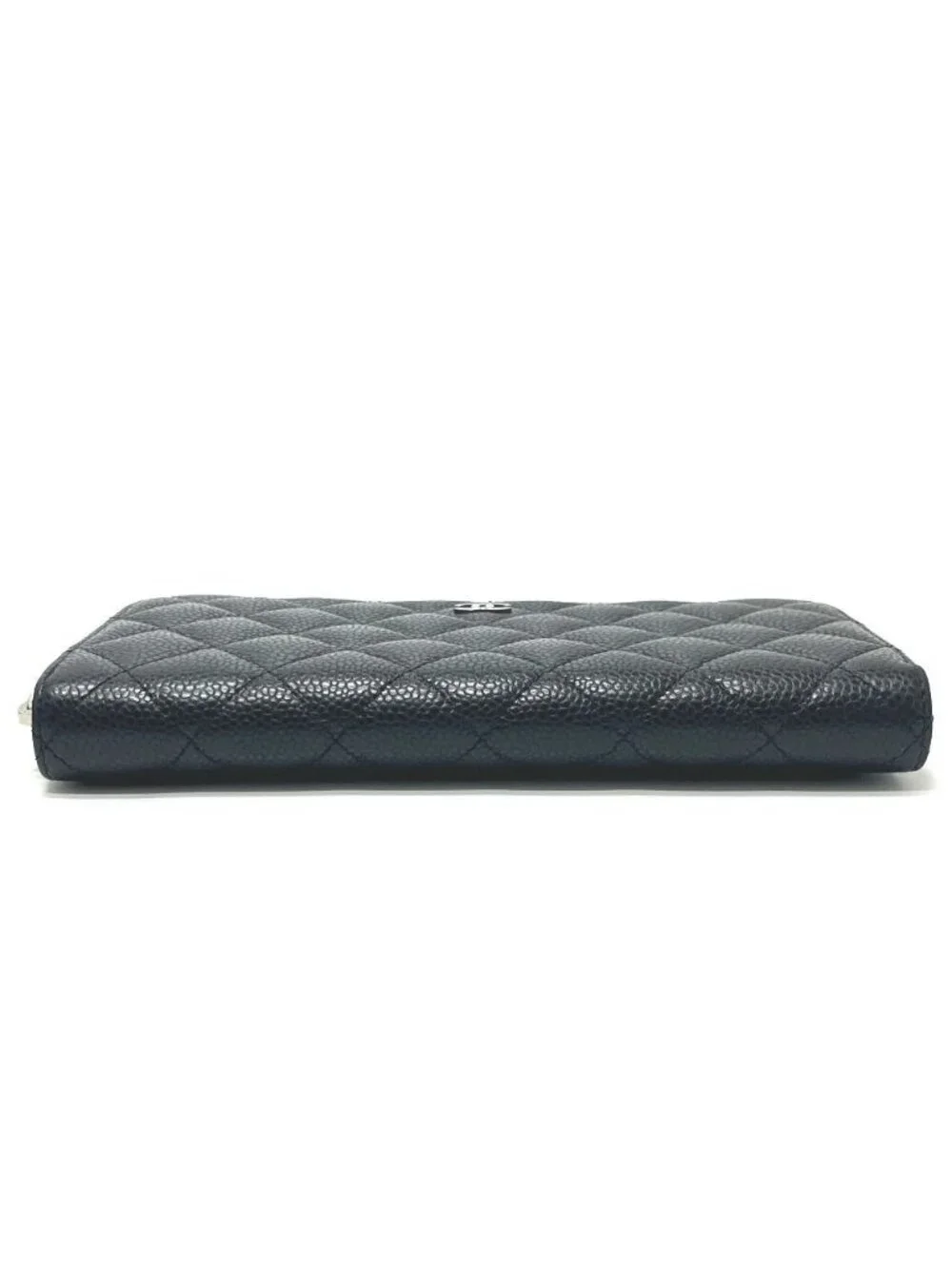Chanel Wallet CC Logo Caviar Leather Black